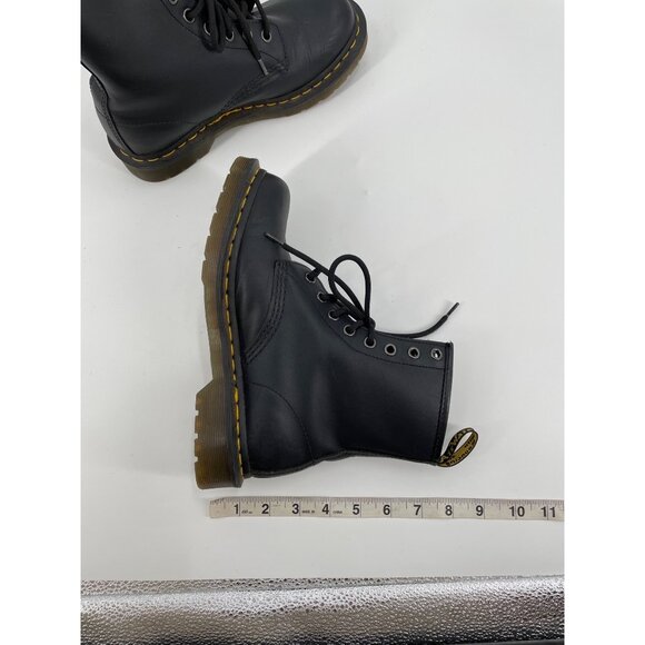 Dr. Martens 1460 Pascal Black Leather Combat Lace-Up Boots Womens Size 6 Grunge - Picture 8 of 8
